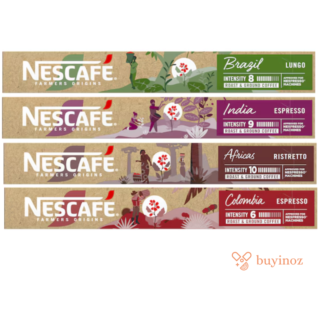 

Nescafe Farmers Origin Pods Coffee Capsule 10 pack Nespresso Starbucks