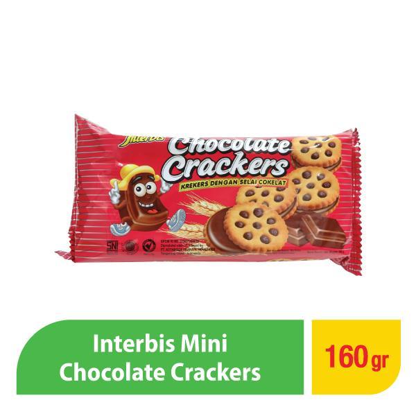 

Interbis Chocolate Crackers Biscuit 160gr / Biskuit Selai Coklat