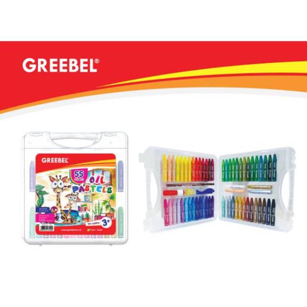 

KODE U25G Crayon Greebel oil pastels 55 warna HALAL dan KIDS