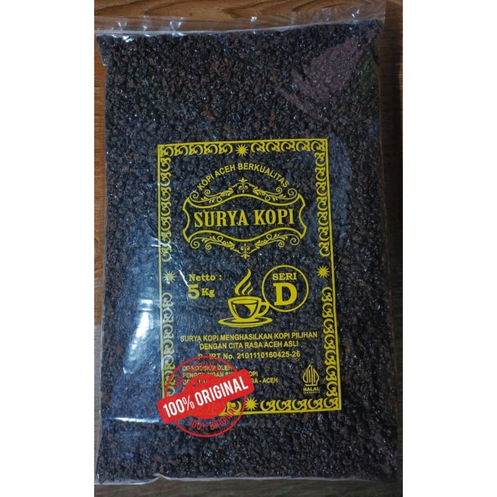 

500 gram ( Kopi Saring kasar aceh Merk Surya kopi