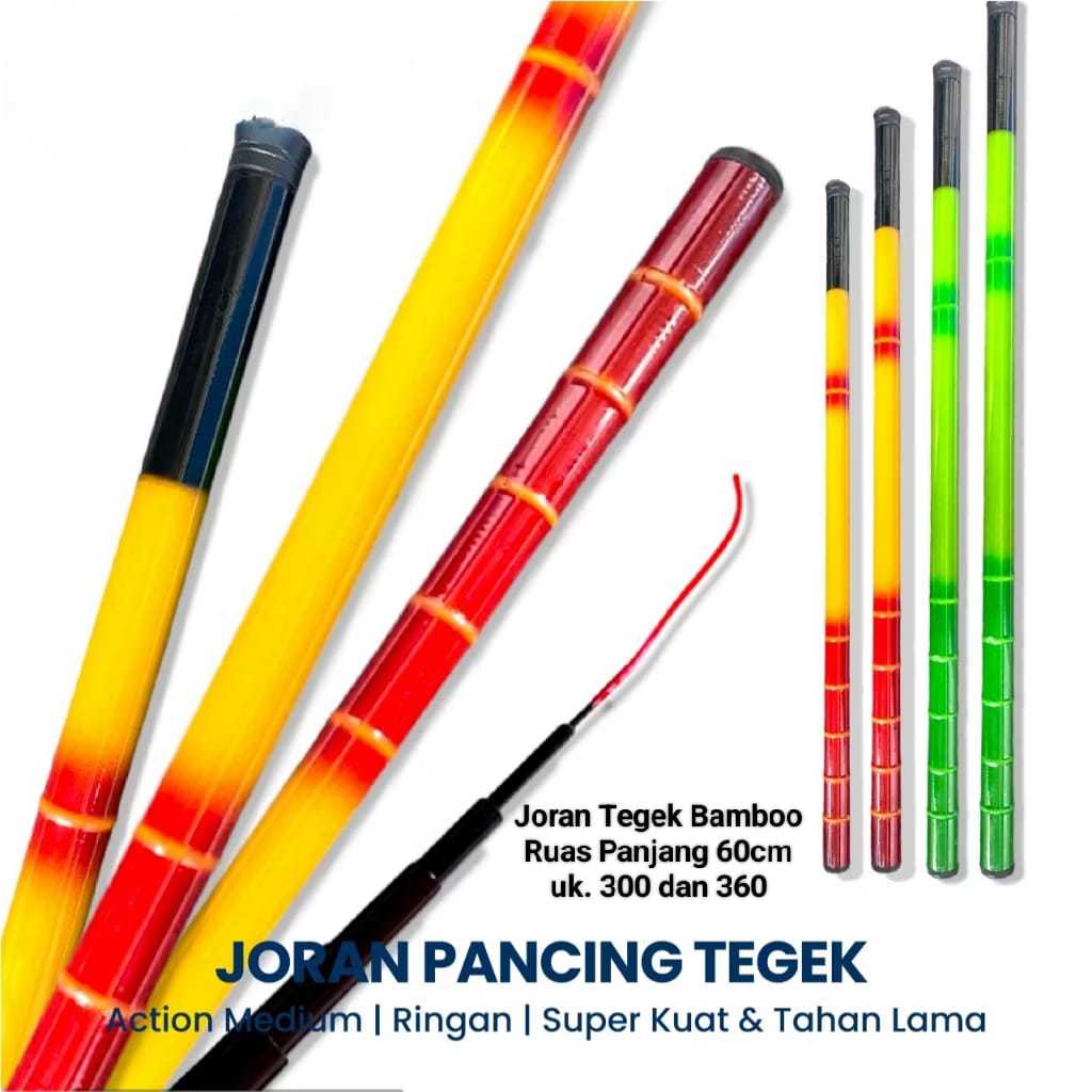 Joran Pancing Tegek / Joran Pancing BAMBOO RUAS PANJANG ( Lentur )