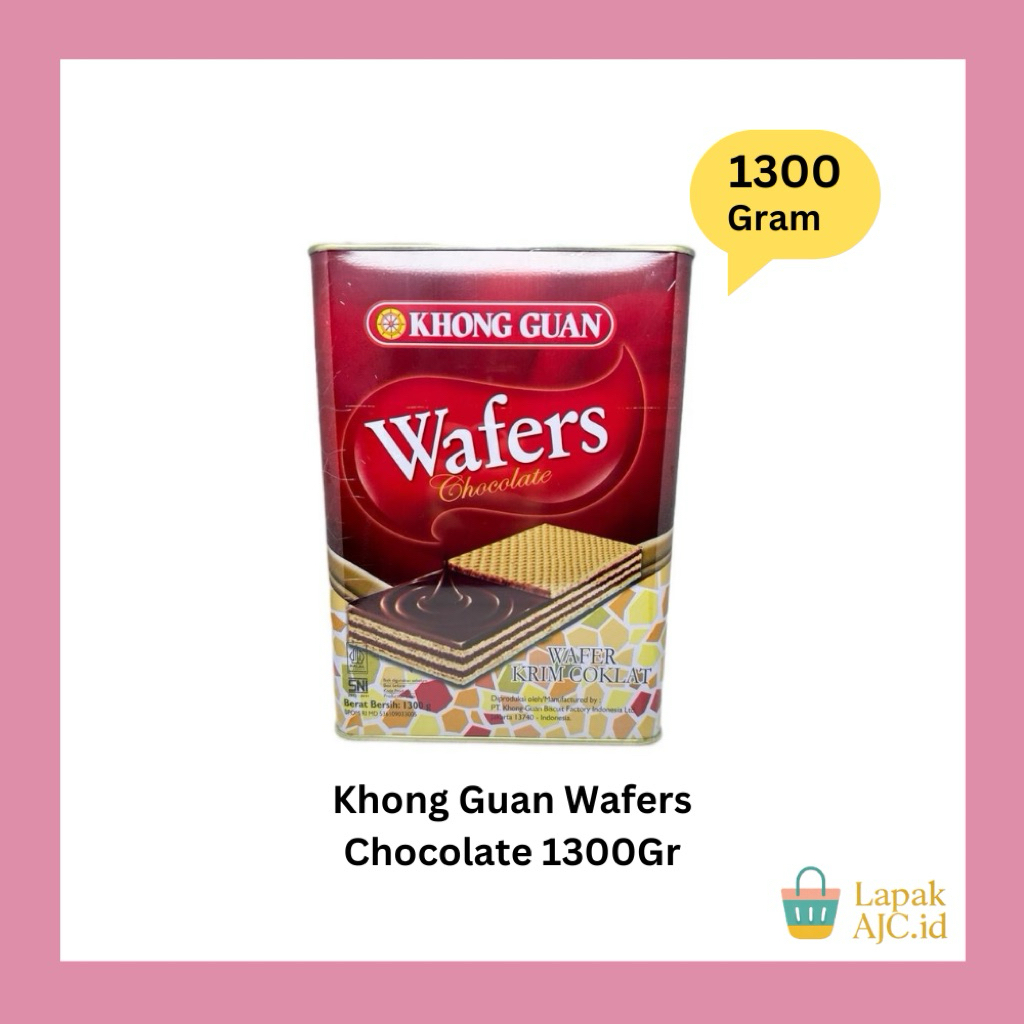 

Khong Guan Wafers Chocolate Classic 1300Gr Wafer Biskuit Coklat Manis