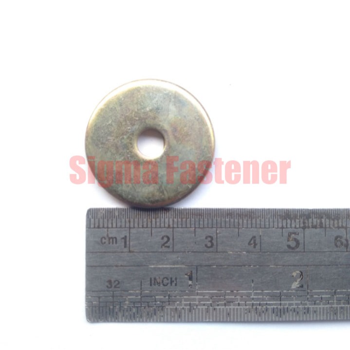 Ring plat kuning lebar tebal M6x30x3