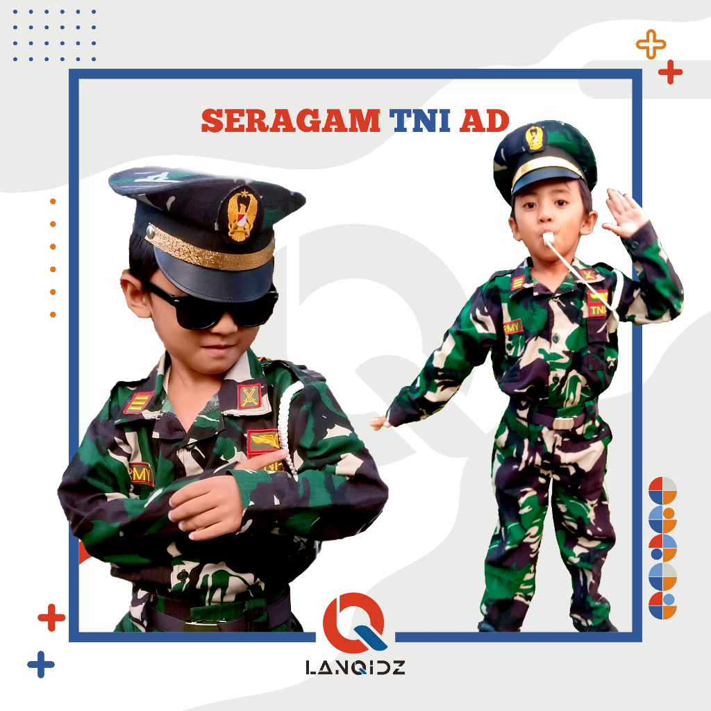 BAJU Seragam TNI Anak Karnaval Tentara Kostum TK / PAUD - Baju Tni Anak Laki Laki
