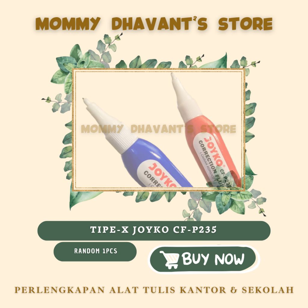 

MD JOYKO CF-P235 / Tipe-X Cair / Corrector Pen / Korektor Pena / Penghapus Tinta / Penghapus Pulpen Putih Stationery Tipex