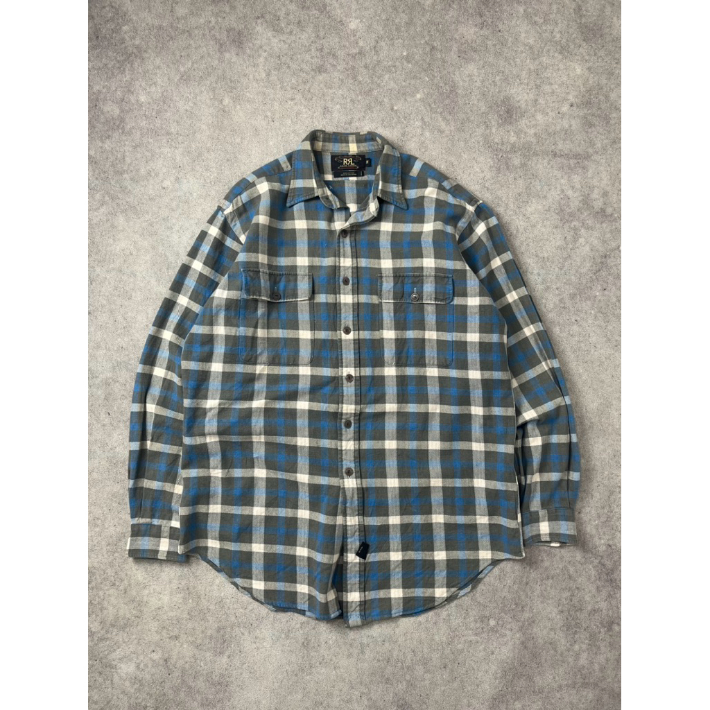 DOUBLE RL RRL ralph lauren flannel button up shirt
