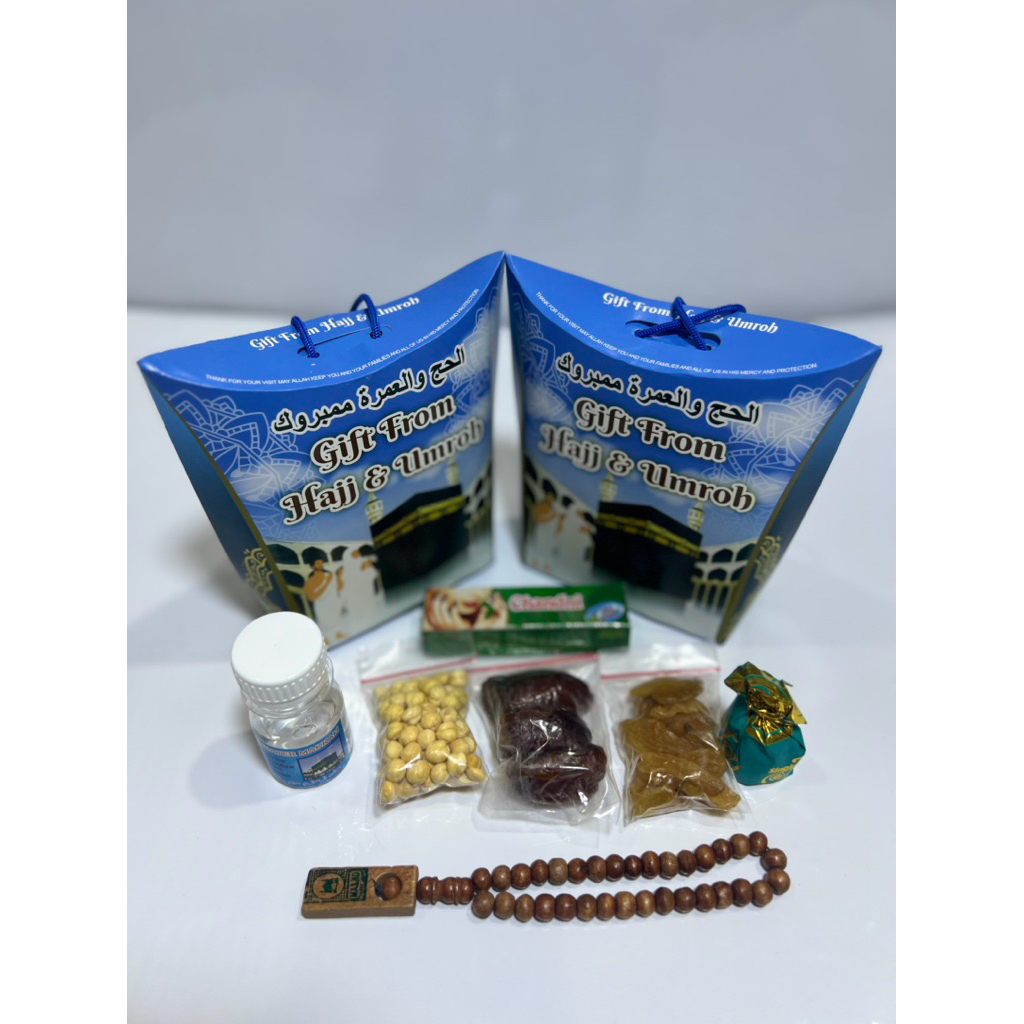 

Paket hemat oleh oleh haji dan umroh 1pcs gift from tali/dus tali jijing paper bag