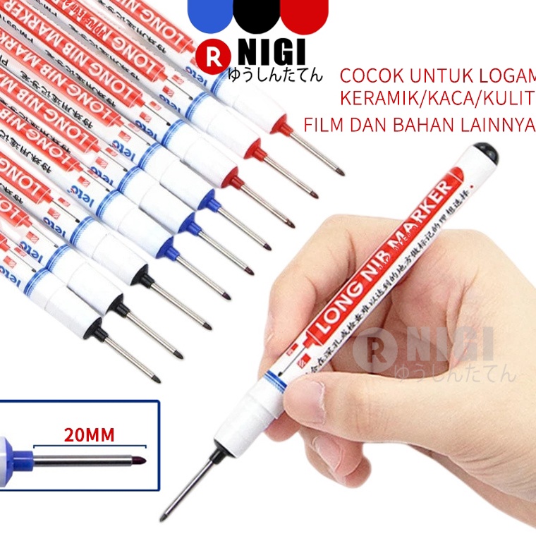 

KODE Y33U NIGI Lubang Dalam Panjang Nib Penanda Kepala Logam Melubangi Pen Tahan Air