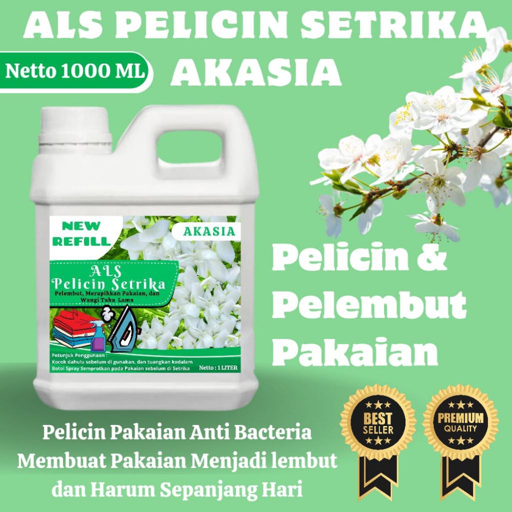 PELICIN SETRIKA AKASIA / pelicin setrika LAUNDRY 1000 ML