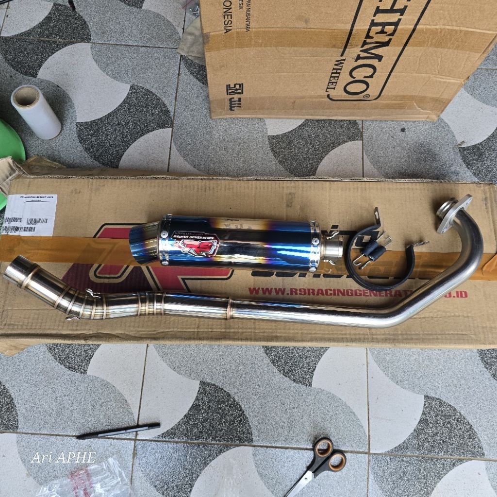 knalpot R9 NEW MUGELLO original NEW JUPITER MX 135 - OLD JUPITER MX 135 fullsystem