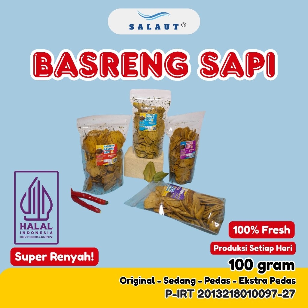 

Basreng Sapi 100 gram Salaut Snack Rasa Khas Pangandaran Oleh Oleh Istimewa