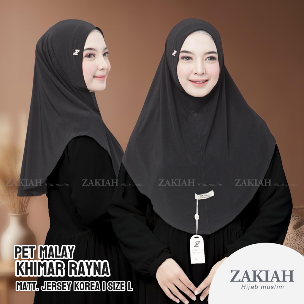 KHIMAR MALAY DAILY RAYNA ZAKIAH // KHIMAR RAYNA NON PET DAILY// HIJAB KHIMAR RAYNA DAILY NON PET