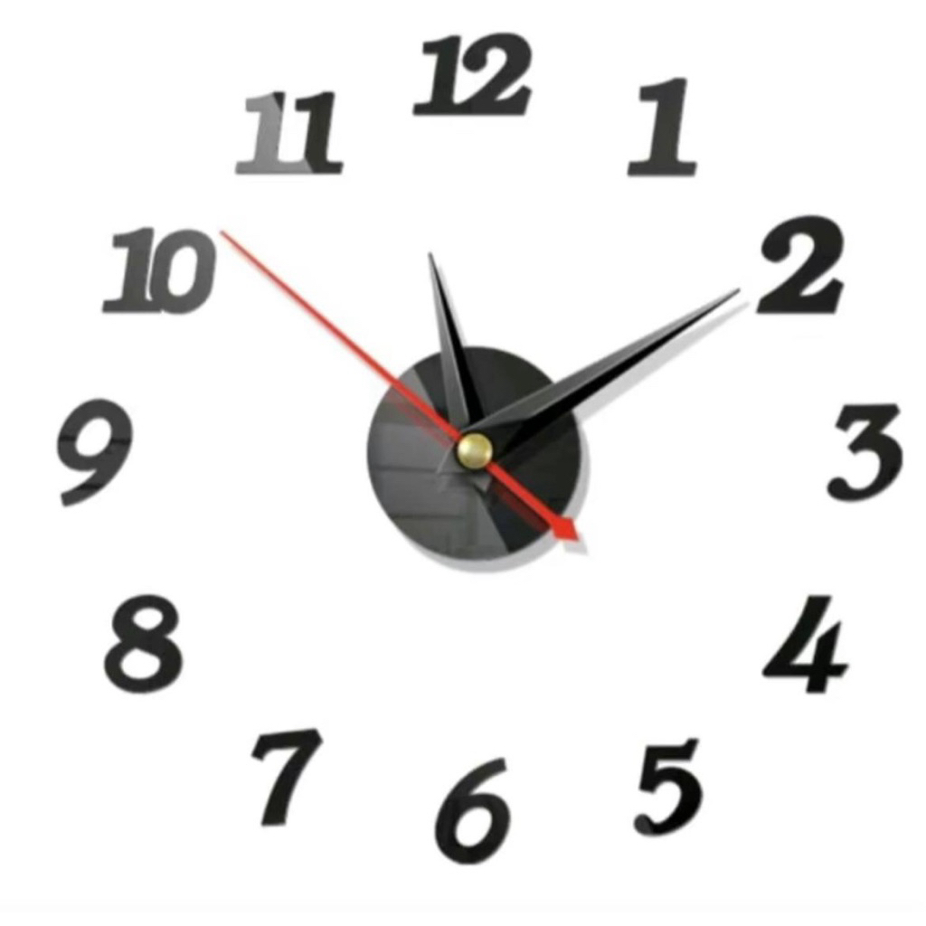 Hiasan Dinding Jam Dinding Jumbo Unik 150cm Hitam Gold Jam Minimalis Jam Dinding Besar Dan Jumbo Jam