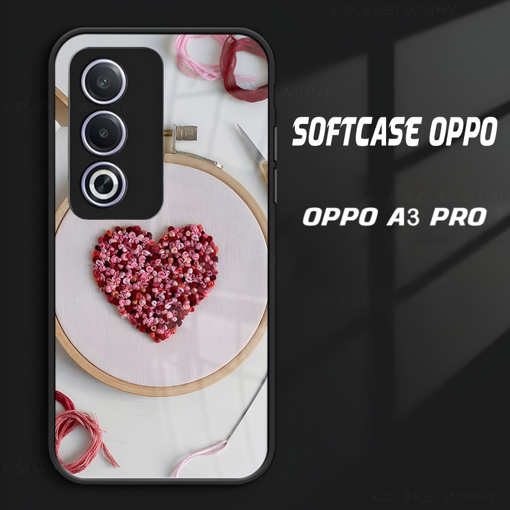 WD01 Softcase OPPO A3 PRO 5G | Case Oppo Lucu Aesthetic Keren | Pelindung Kamera | LOVE