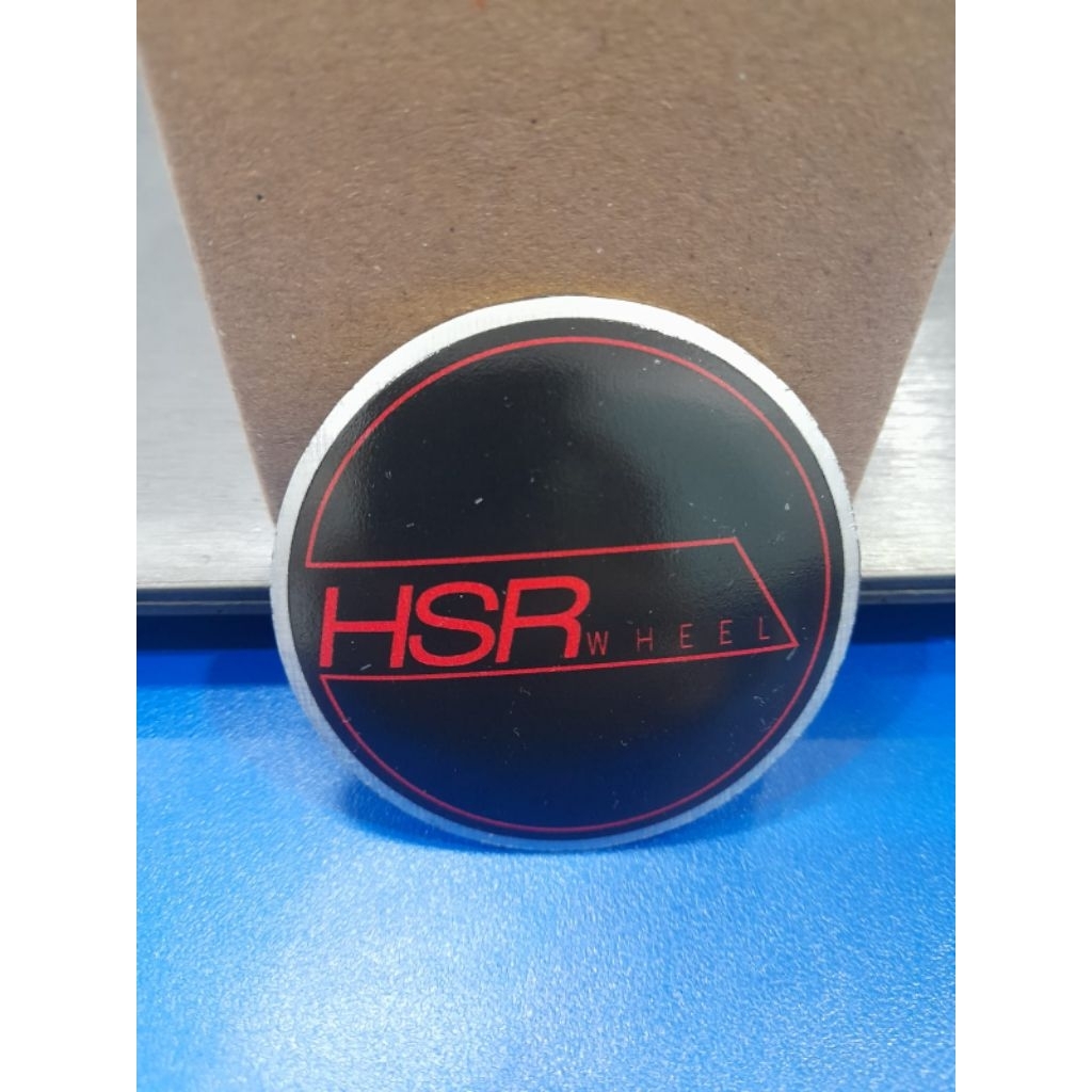 Logo Dop Velg Original Hsr Wheel// Sticker Dop Velg Original Hsr Ukuran 6 cm Cembung