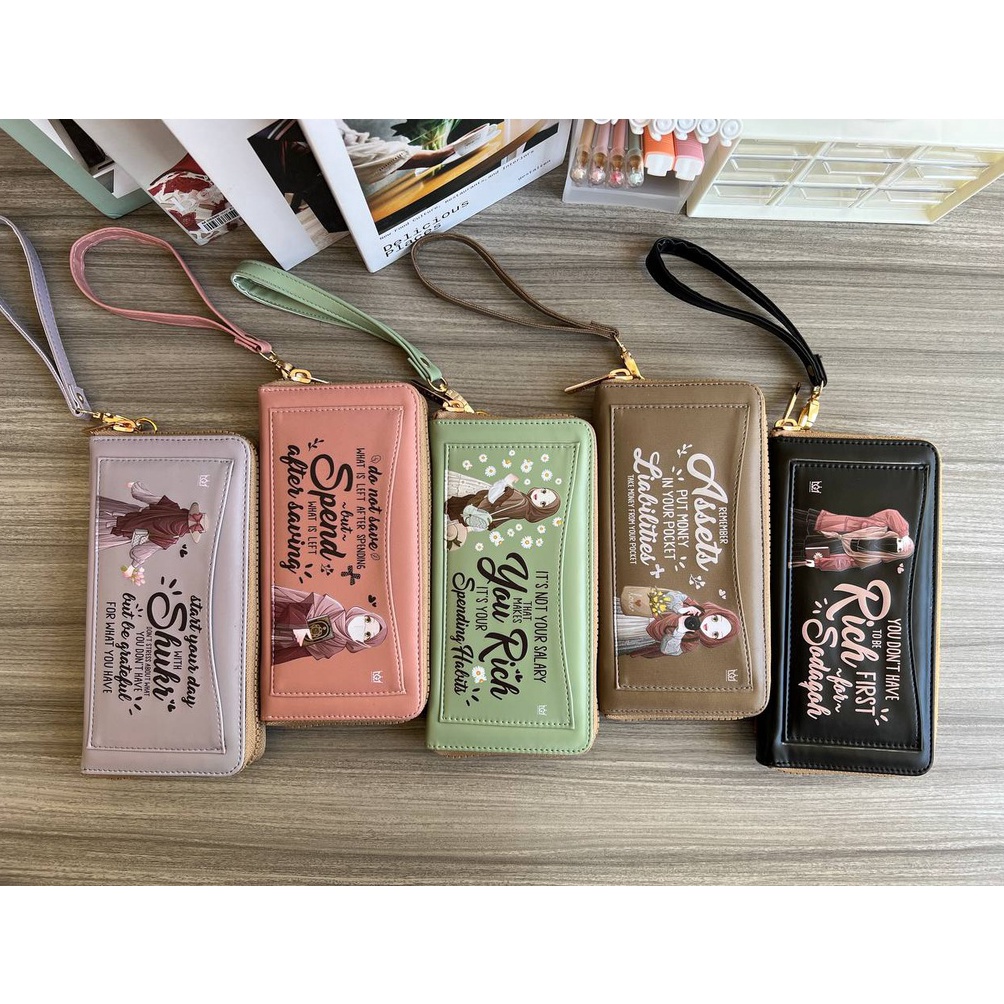KODE O55Z Ameena Wallet dompet wanita by ganci unyu muslimah  dompet anggaran keuangan