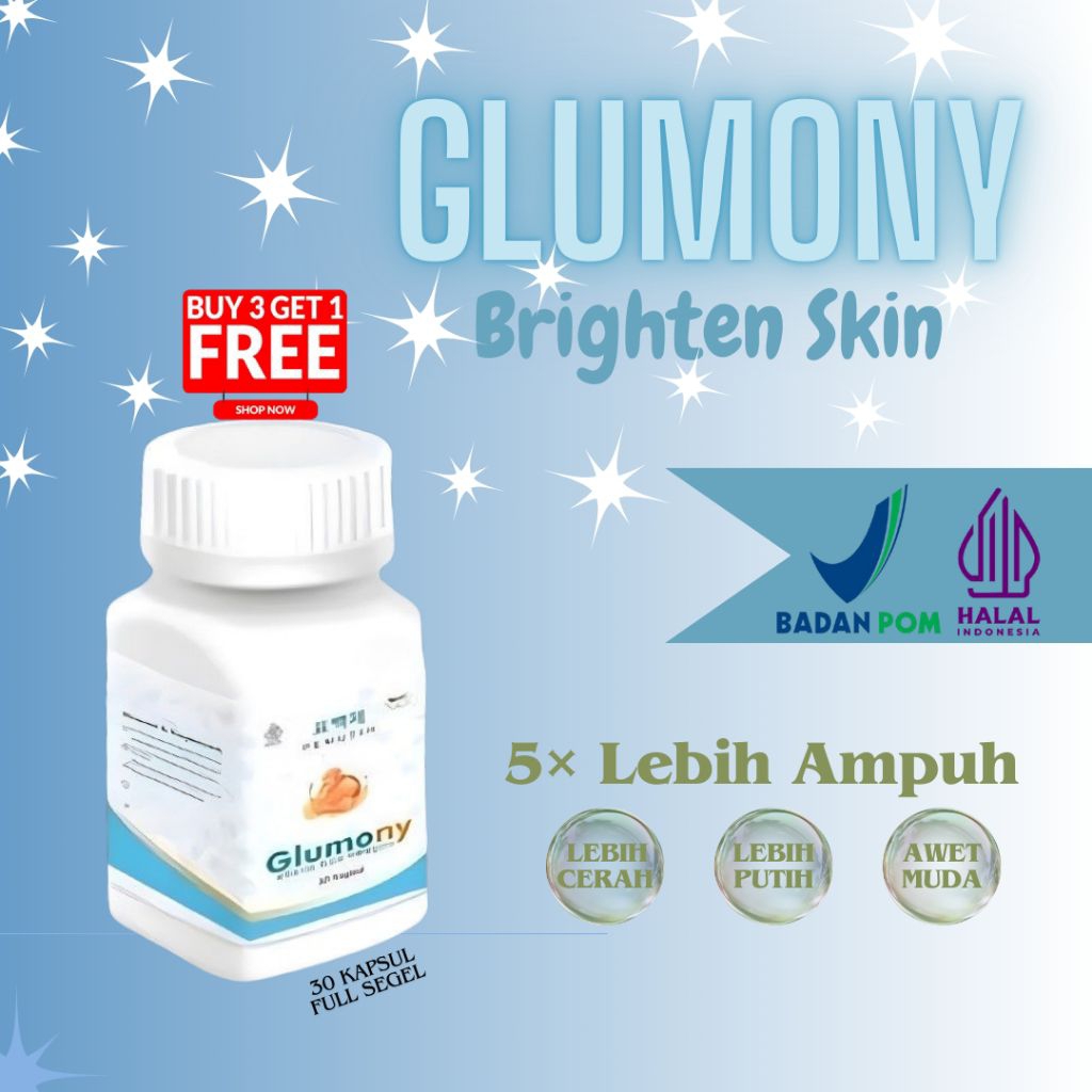 GLUMONY PEMUTIH BADAN KOREA | GLUMONY WHITENING GLUTATHIONE DIJAMIN AMPUH