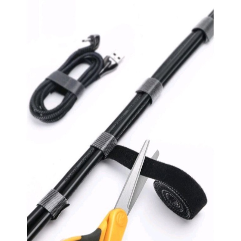 KODE W39R Perekat Kabel Strap Pengikat Kabel Perekat Serbaguna 1 Meter