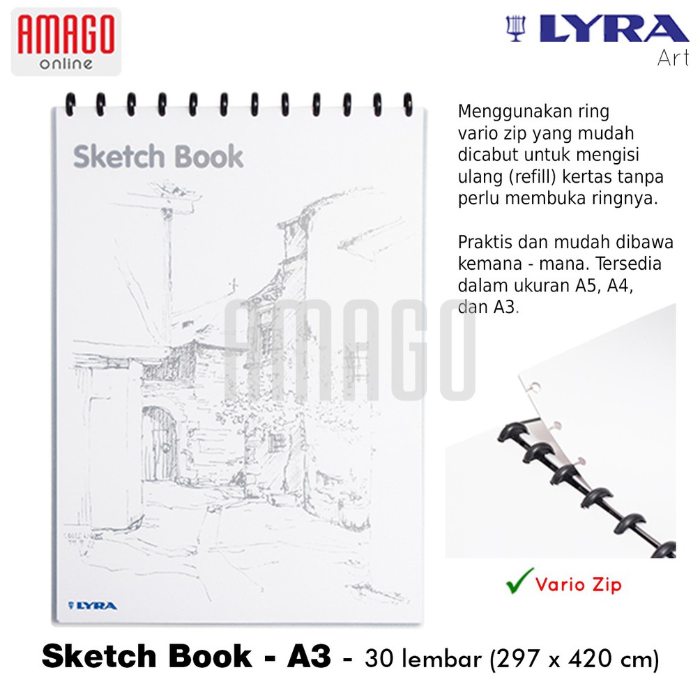 

KODE S32Y LYRA Sketch Book Sketchbook Ukuran A3 3 Halaman 92129