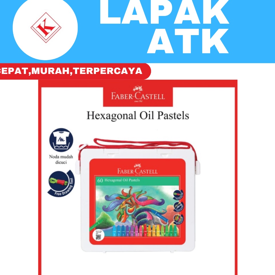 

KODE C98G Crayon 6 WARNA Faber Castell Hexagonal Oil Pastel LT3