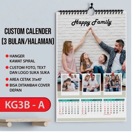 

Custom Calender (3 Bulan/Halaman)