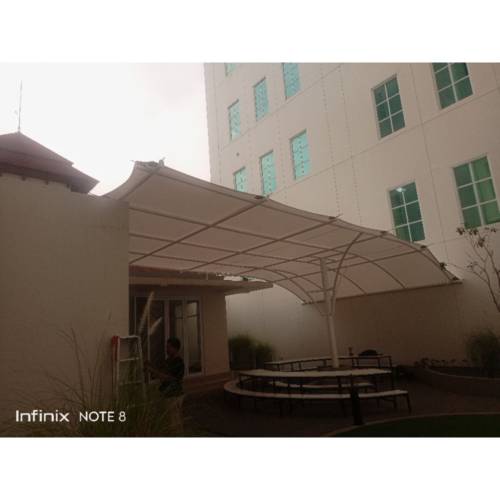 Kain membrane 550gsm / Jual kain kanopi membran 550gsm agtex dan mighty