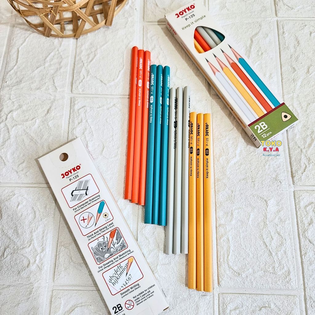 

(12PCS) PENSIL JOYKO WARNA WARNI/PENSIL 2B/PENSIL KAYU JOYKO/PENSIL MURAH/P-125