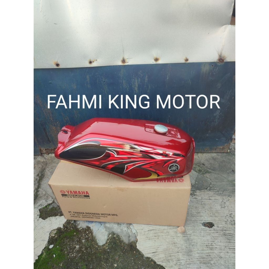 TANGKI RX KING MERAH ORIGINAL YGP GRES BARU STRIPING 2006 MERAH DRAGON KOMPLIT