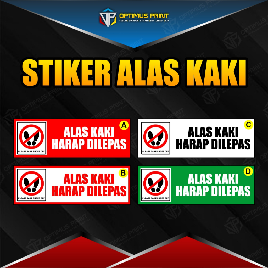

Sticker alas kaki harap dilepas / Stiker alas kaki harap dilepas / Stiker alas kaki / / Stiker batas suci/ Sticker vinyl anti air / waterproff