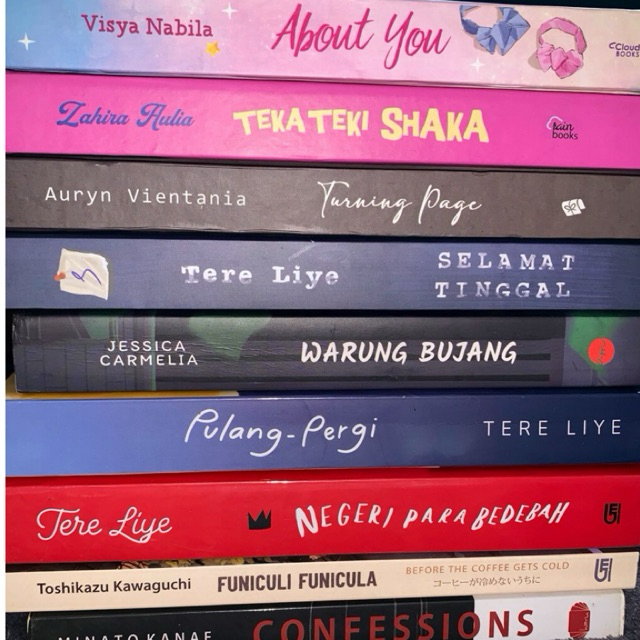 NOVEL PRELOVED - {BACA DESKRIPSI} BULAN, MATAHARI BUMI SERIES, ABOUT YOU, TURNING PAGE, SELAMAT TING