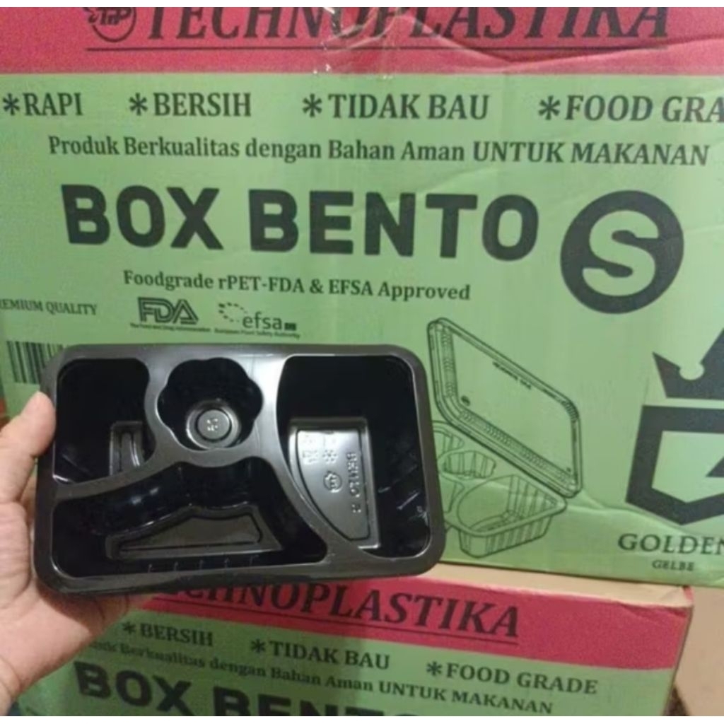 BOX BENTO UK S isi 50 set wadah nasi