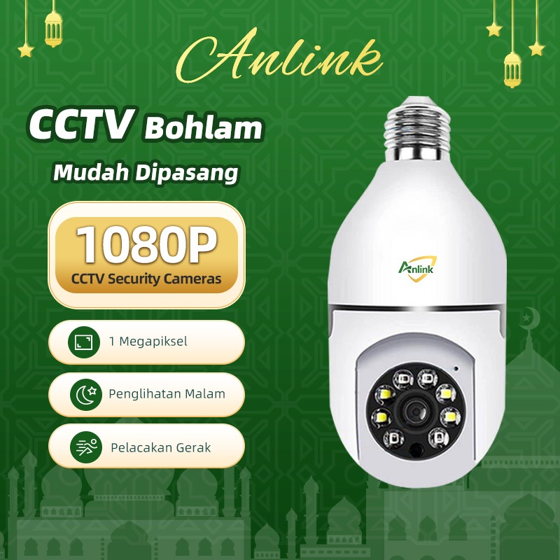 CCTV Bohlam WiFi 1080P Mudah Dipasang Pantau Rumah Lewat HP Malam Jelas Audio Dua Arah Garansi