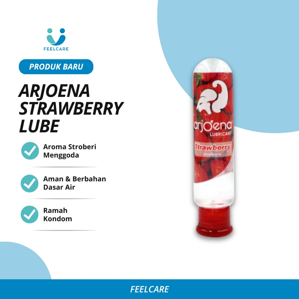 ARJOENA STRAWBERRY LUBE GEL PELUMAS LUBRICANT KONDOM ISI 60 GRAM