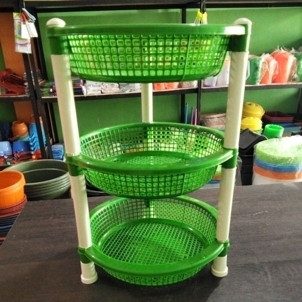 Rak Plastik Susun 3 Bulat