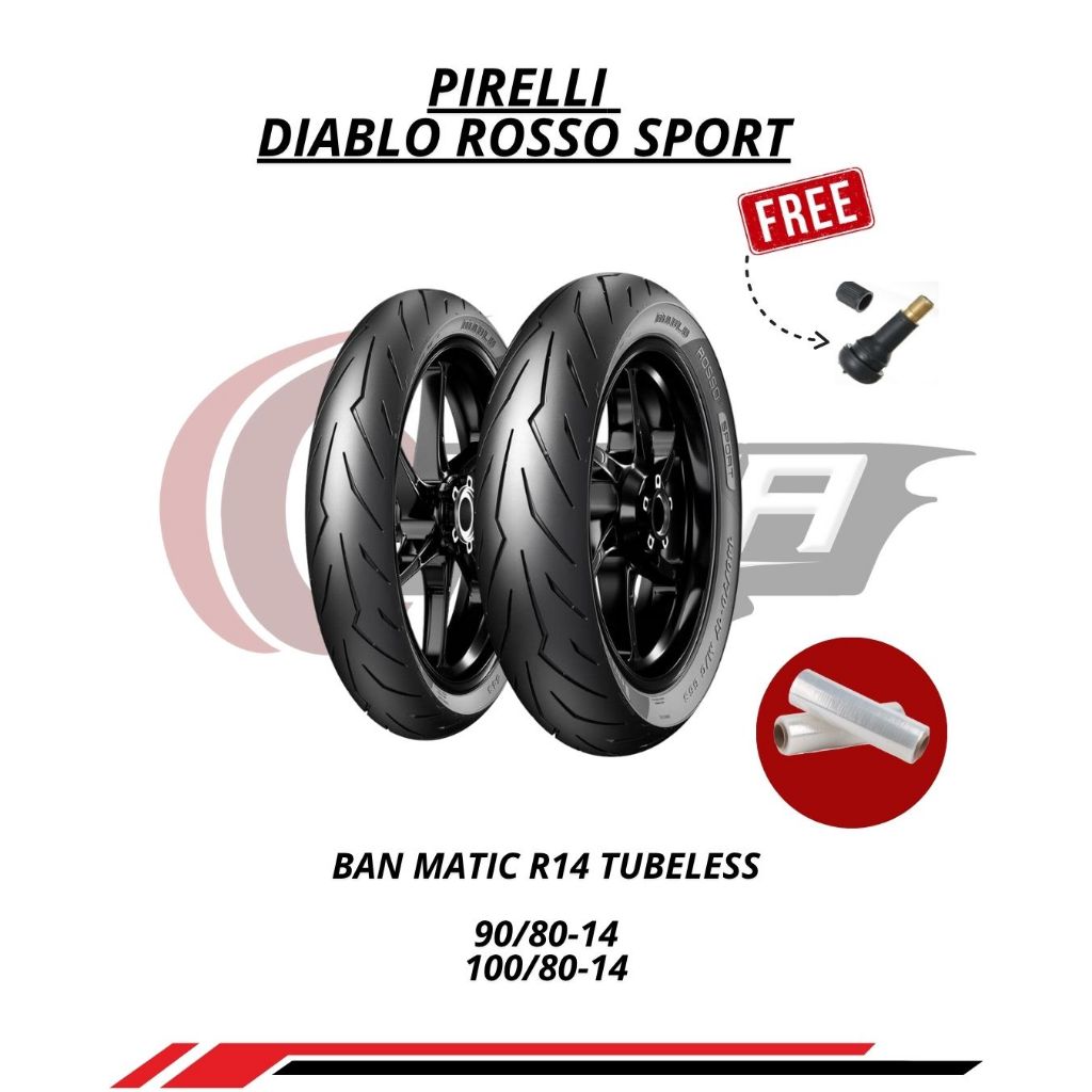 BAN PIRELLI DIABLO ROSSO SPORT 90/80, 100/80 Ring 14
