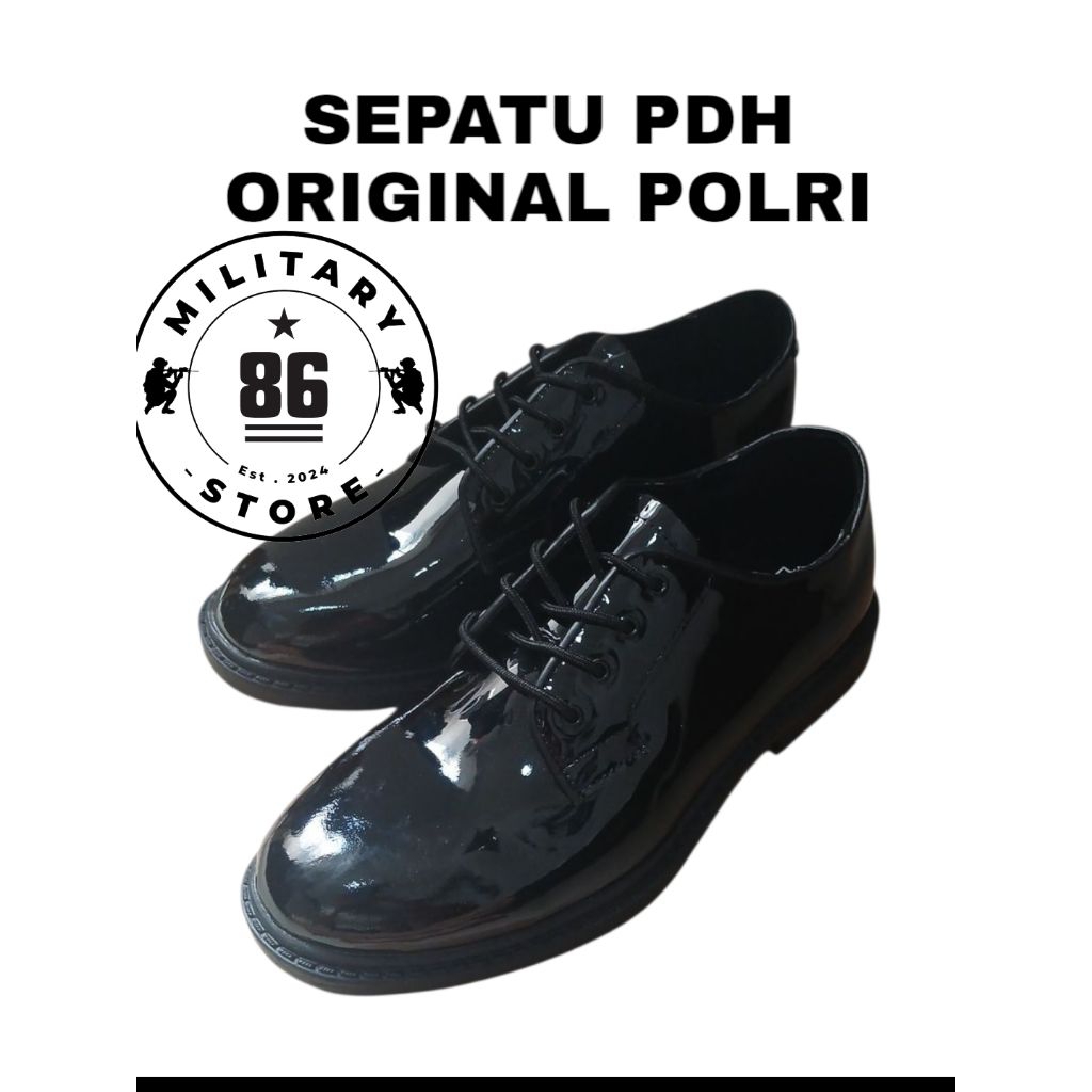 Sepatu Pdh asli original Polri / Sepatu dinas Harian / Sepatu Pdh satpam