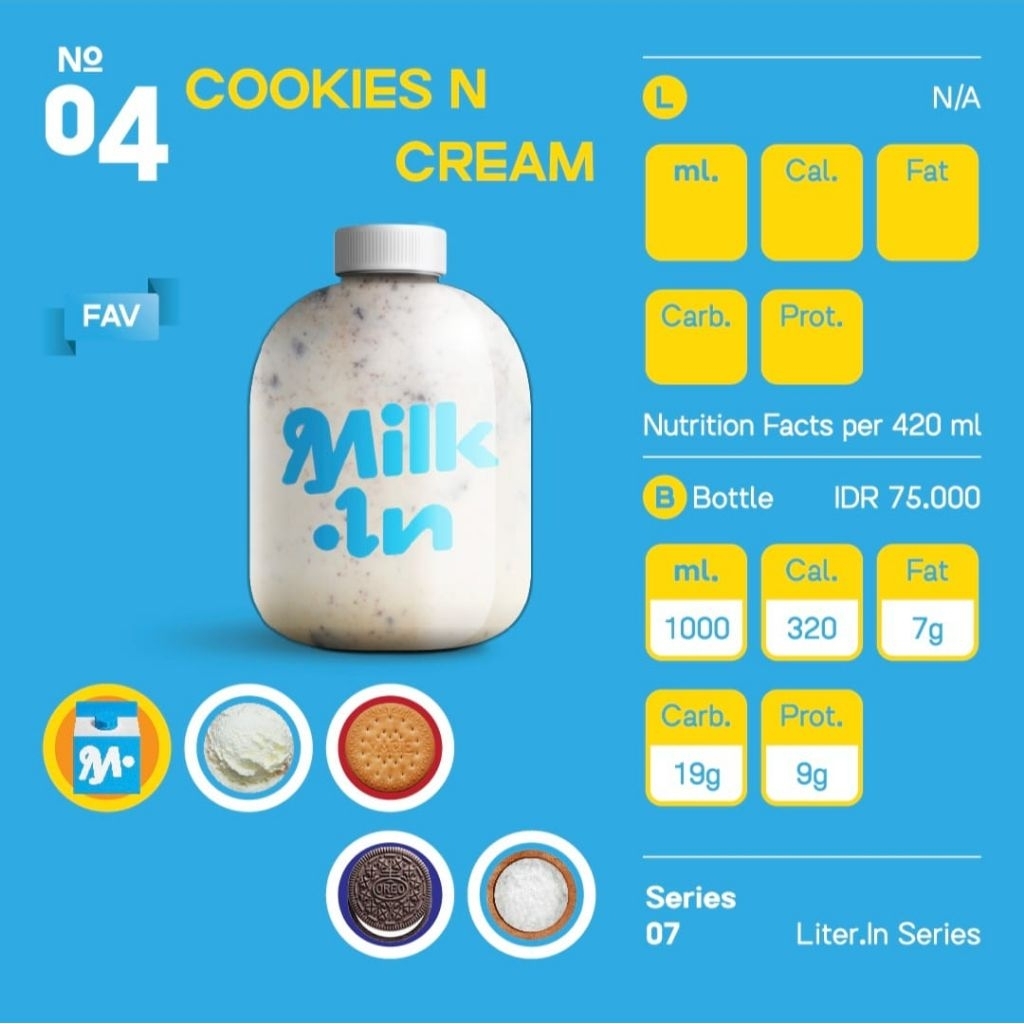 

Cookies N Cream 1L