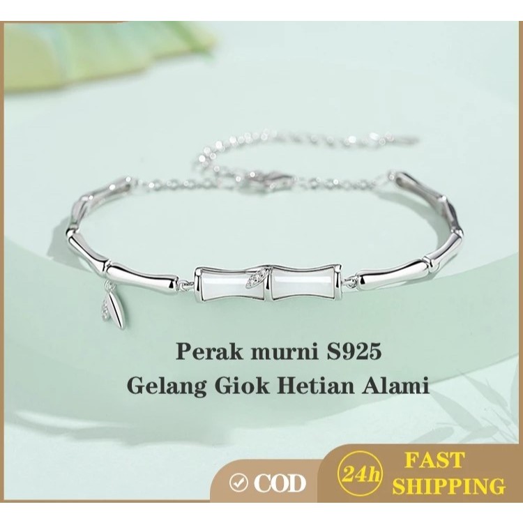 Gelang Segmen Bambu Giok Hetian - Membawa kesehatan dan keberuntungan YM