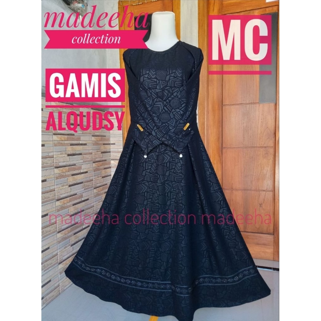 GAMIS ABAYA EMBOS AL QUDSY 02,GAMIS TEMBORO, GAMIS HITAM SYAR'I