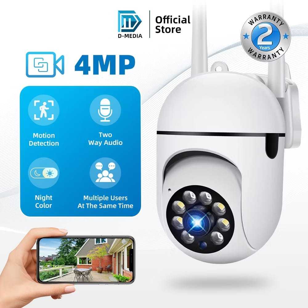 KAMERA CCTV 2 ANTENA, COD Camera 2 Antena Wireless, Wifi Smart 1080 Full HD V380 4MP IP CAM OUTDOOR