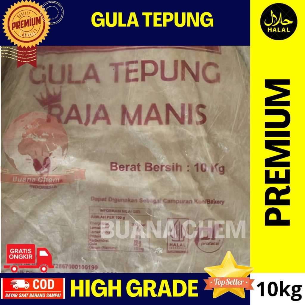 

Gula Pasir Tepung Halus Donat Roti Kue Serbuk Makanan dan Minuman 10kg