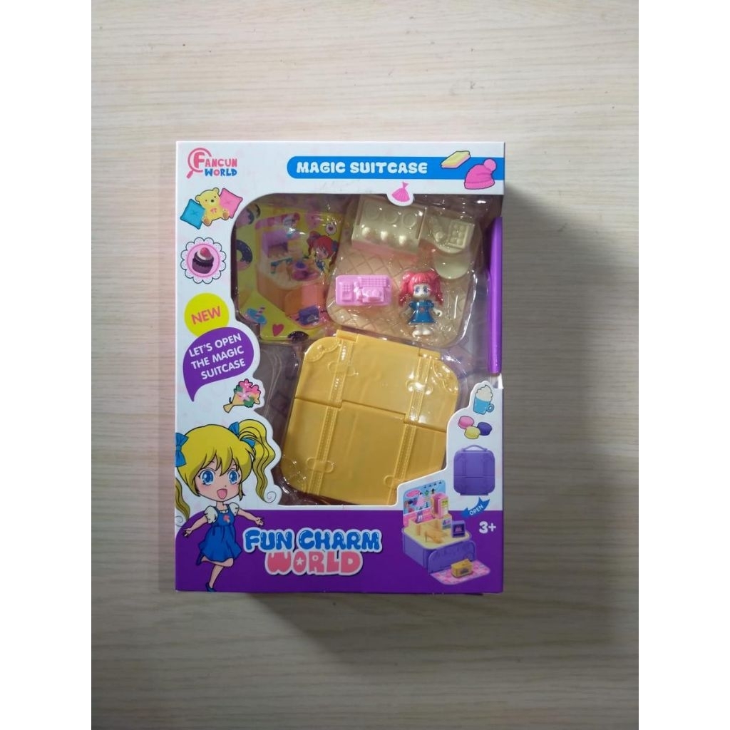 Mainan anak Magic Suitcase / Mini pocket world square .Fun Charm World Magic Suitcase -/ Mainan anak