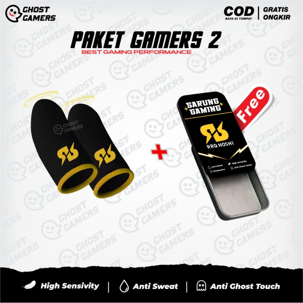 Case Sliding + Sarung Tangan Jari Jempol Gaming Anti Keringat Responsive Buat Game ff pubg mobile Le