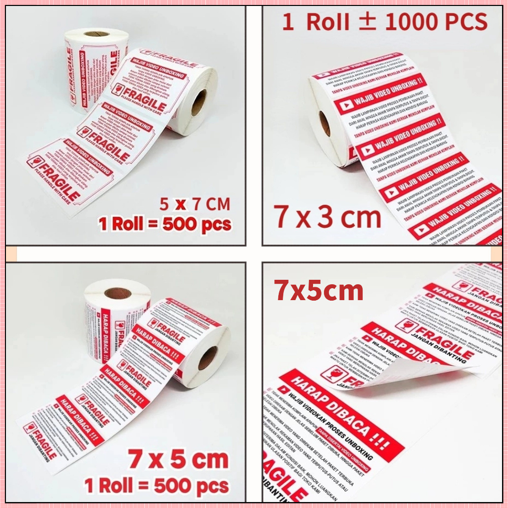 

Sticker Unboxing with FRAGILE Rusfet | Tempelan /Label WAJIB VIDEO BUKA PAKET | Stiker Fragile Murah