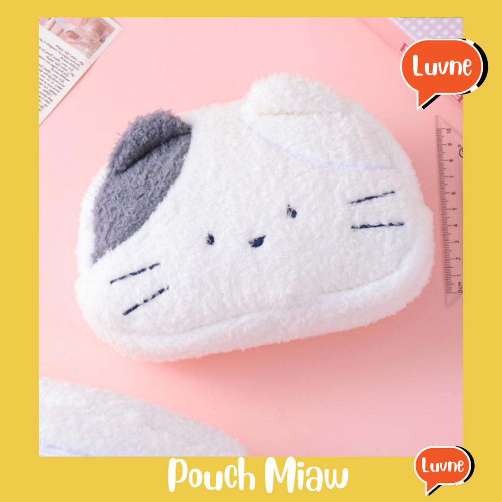

[COD] Tempat Pensil Make up Pouch Kucing Karakter Bulu Lembut Lucu