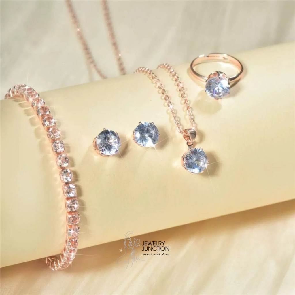 JJSET04 - SET PERHIASAN MUTIARA BESAR ANTING KALUNG CINCIN/ SET AKSESORIS/ PERHIASAN ANTI KARAT 1 SE