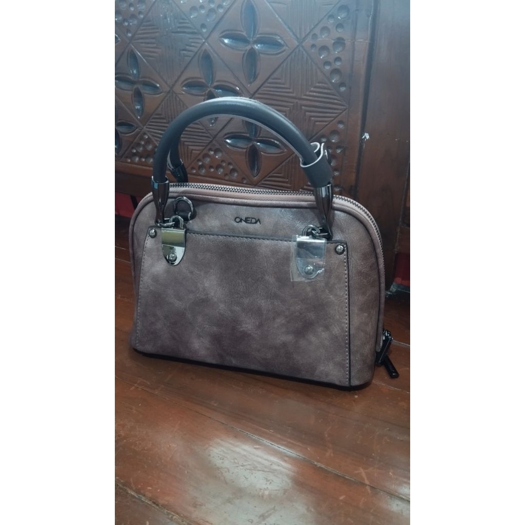 ONEDA HANDBAG & SLING BAG 2 STYLE MAUVE