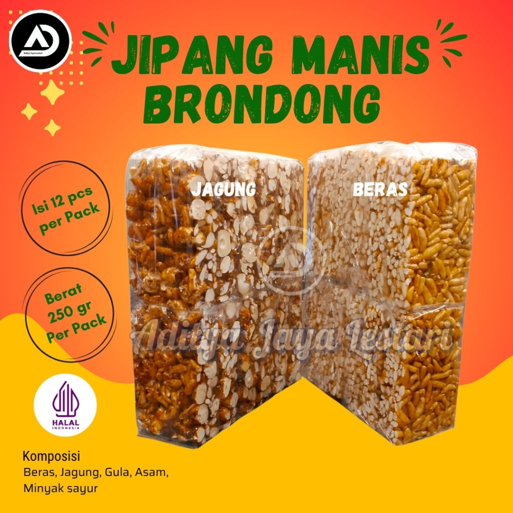 

Teng Teng / Tengteng Manis / Jipang / Brondong / Berondong Beras / Jagung manis 1 Pak Isi 12 bks Food Snack