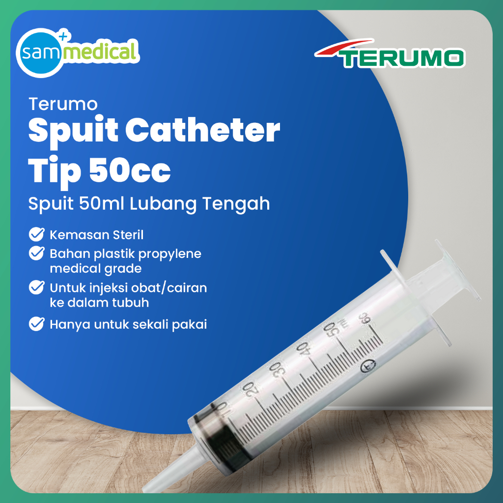 Terumo Spuit Catheter Tip 50 cc / Lubang Tengah / Feeding Syringe 50 cc  / Spuit NGT 50 ml @ PER PCS