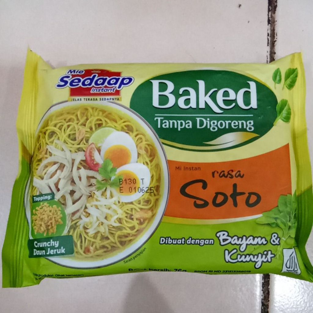 

Mie Sedaap Instan Baked Tanpa Digoreng Rasa Soto 76gr